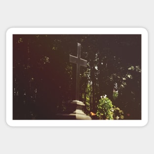 Cemetery cross Sticker